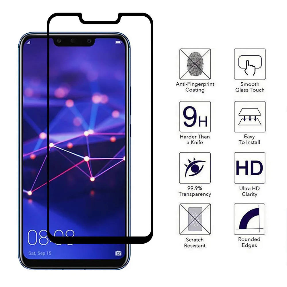 Полное покрытие премиум 9H Закаленное стекло Защитная пленка для экрана Huawei Mate 20