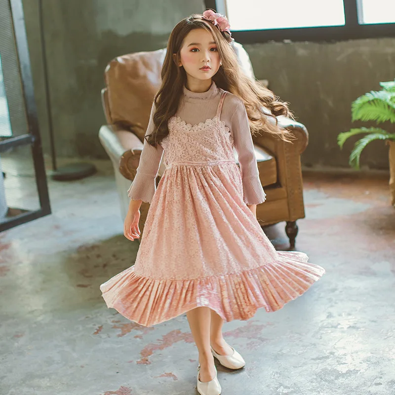 Кружевное праздничное платье для девочки-подростка Baby Pink лето-весна 2018 без