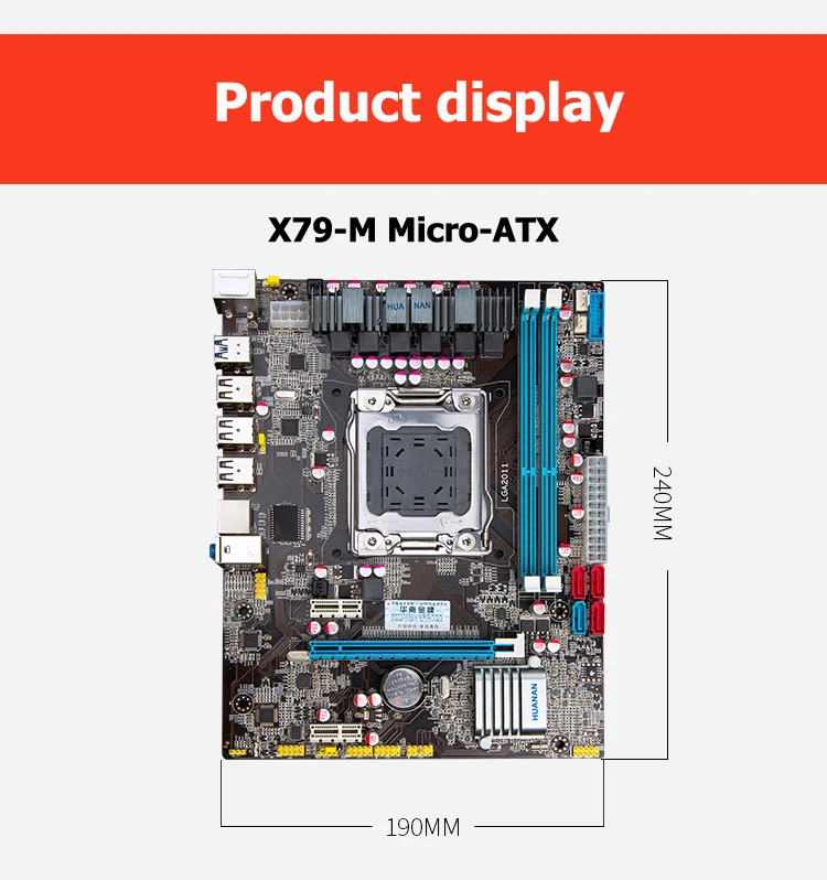 Материнская плата HUANAN X79 процессор Xeon E5 2670 RAM 8G(2*4G) DDR3 REG ECC видеокарта GTX760 2GD5 все