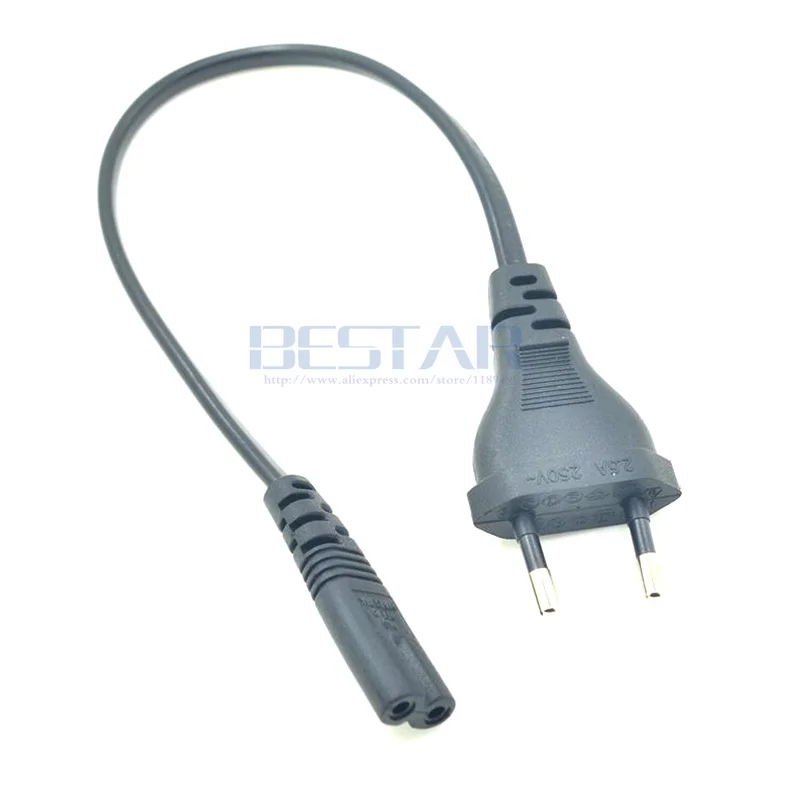 Кабель питания 2pin разъем VDE европейский стандарт IEC 320 C7 рис. 8 AC 20 см для радио