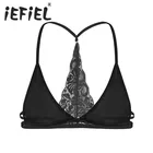 Сексуальный мужской сетчатый прозрачный кружевной бюстгальтер нижнее белье Sissy, Y-образный бюстгальтер без косточек, треугольник без подкладки