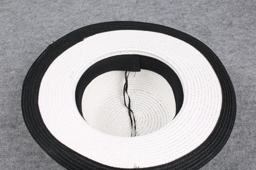 Шляпа с широкими полями для девочек Соломенная пляжная Панама от солнца мягкими