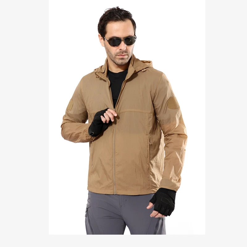 SOLDIER summer thin skin Men's Quick Dry Hiking Jacket Waterproof Sun UV Protection Coats Outdoor Sports Fishing Skin Jackets