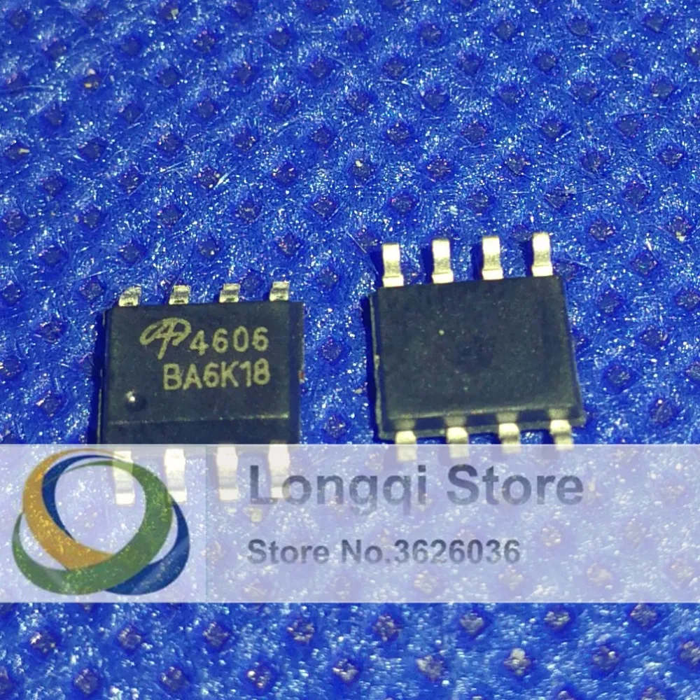 

10PCS AO4606 4606 SOIC-8 SOP-8 p-channel Complementary Enhancement Mode Field Effect Transistor PNP 6A 30V