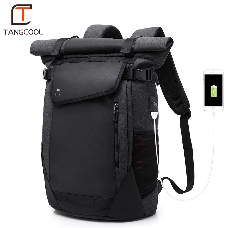 Мужской рюкзак Tangcool модный многофункциональный с USB зарядкой мужской для