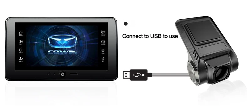 Умный Автомобильный видеорегистратор ADAS мини камера Full HD LDWS ночное видение Авто Цифровой видеорегистратор для USB Android мультимедийный плеер