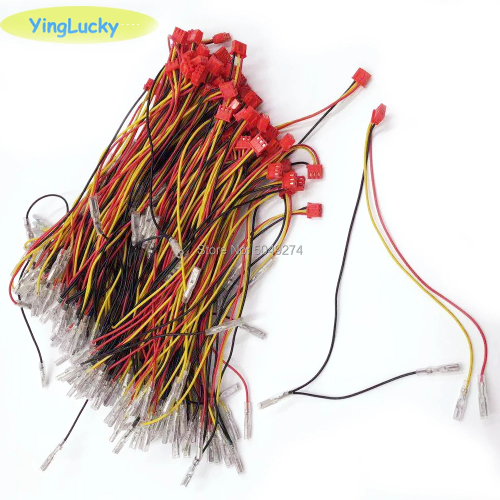 

5V 12V illuminated light bulb Cable with 4.8mm or 2.8mm quick 3pin connector to USB encoder for Arcade joystick DIY /LED Button