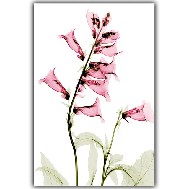 Розовые свежие цветы хорошего дня А4 Холст Картина художественный Принт плакат