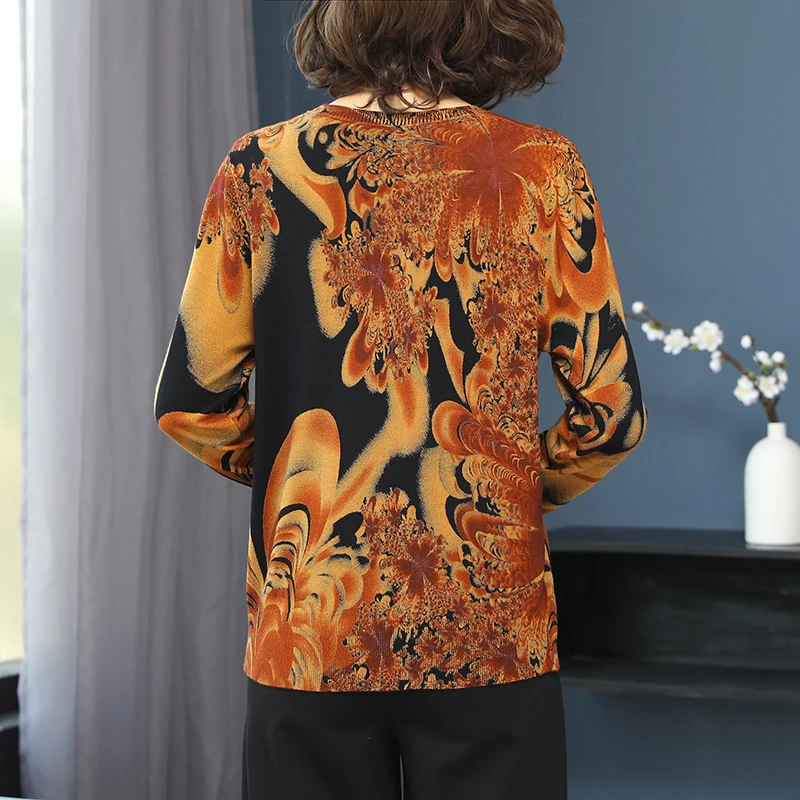 YISU Sweaters Women 2019 Spring Autumn Oil painting style printing Long Sleeves Fashion Pullovers soft | Женская одежда