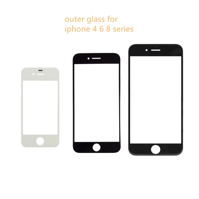 Front Outer Screen Glass Lens Replacement Part For Apple iPhone 4 6 plus 6s 8 Touch | Мобильные телефоны и аксессуары