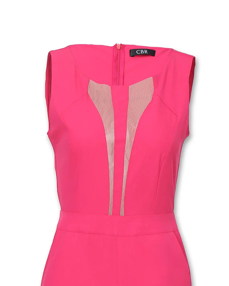 Для женщин прозрачные сетчатые вставки с широкими штанинами плотные без рукавов