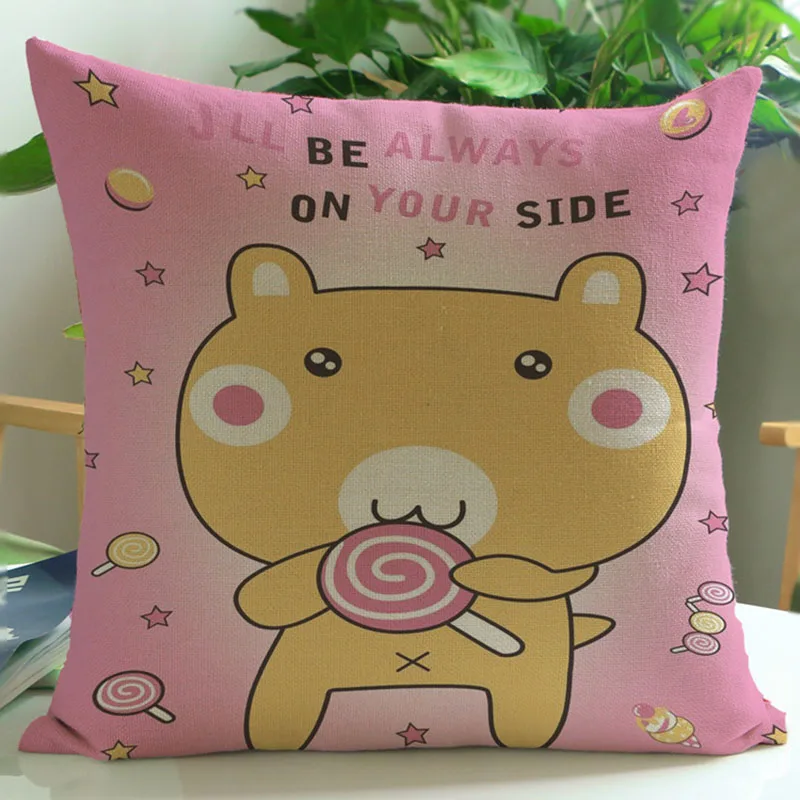 Новые творческие мишки с принтом хлопок белье Талия Подушки Детские случае заказ