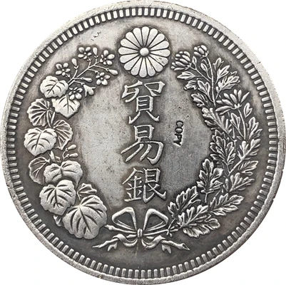 Японский 1 торговый доллар Meiji 7 8 монета 9 10 года копия 38 58 мм|Безвалютные монеты| |
