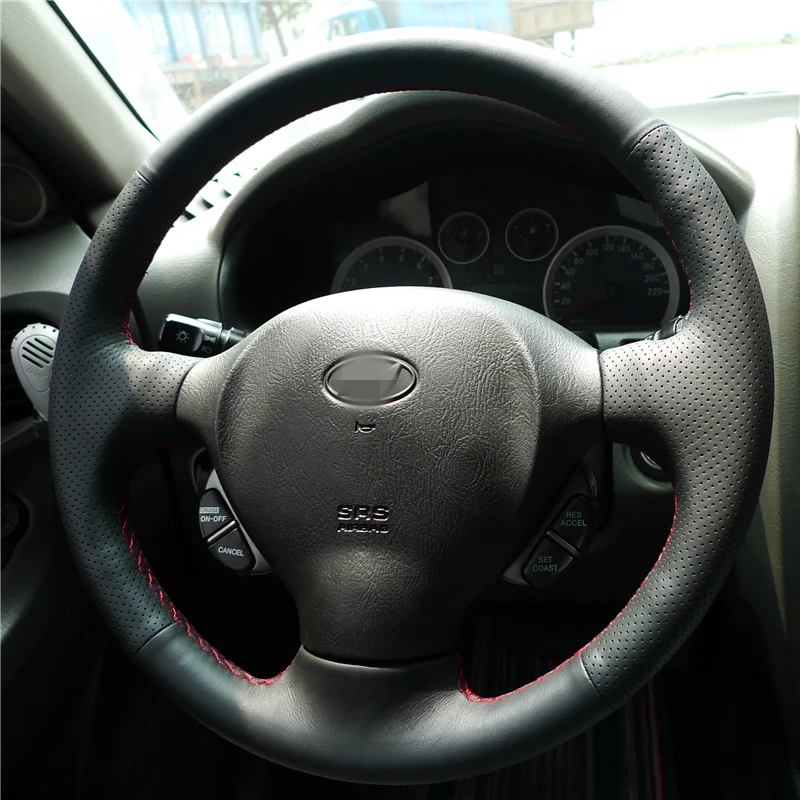 Чехол на руль BANNIS из искусственной кожи для старой Hyundai Santa Fe|steering wheel cover|wheel coverwheel