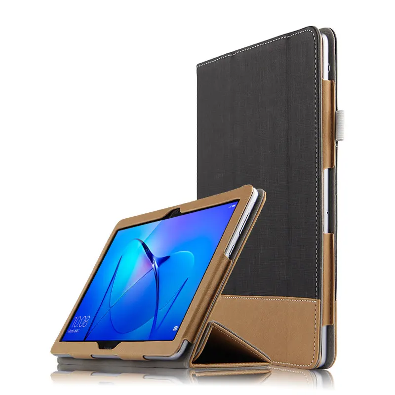 style3 black Чехол для huawei MediaPad T3 10 защитный чехол для планшета для huawei t310 ags-w09 l09 l03 чехол 9,6 дюймов PU защитный кожаный чехол s - Цвет: style3 black