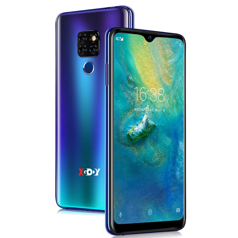 XGODY mate 20 двойной 4G Sim 6 26 &quot19:9 Смартфон Android 9 0 отпечаток пальца 2G 16G MT6737