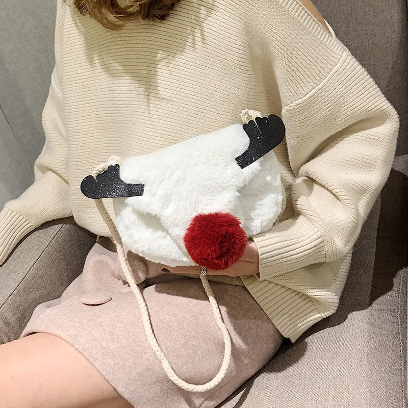 Зимняя сумка с оленем модная дизайнерская леопардовая на плечо из