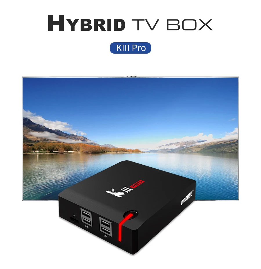 Цвет KIII PRO DVB-S2 DVB-T2 DVB-C Android 7,1 ТВ коробка 3 Гб оперативной памяти, 16 Гб встроенной памяти, процессор Amlogic S912 Octa Core 4 к комбинированный CCCAM NEWCAMD Biss ключей PowerVU
