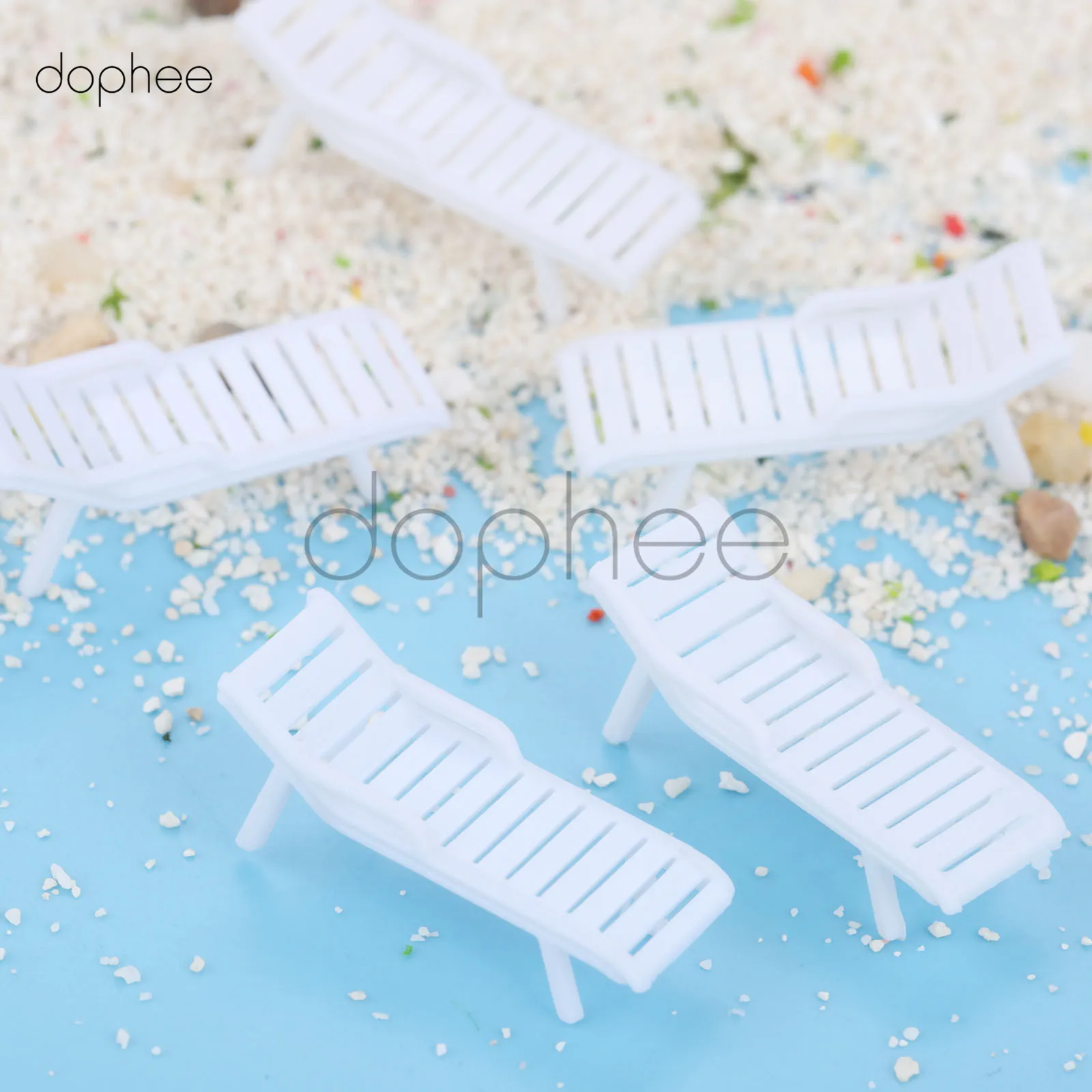 dophee 20pcs 1:50/1:75 Model Train Railway Park Station Platform Streets Leisure Chair Settee Bench Scenery Layout HO Scale Toy | Дом и сад