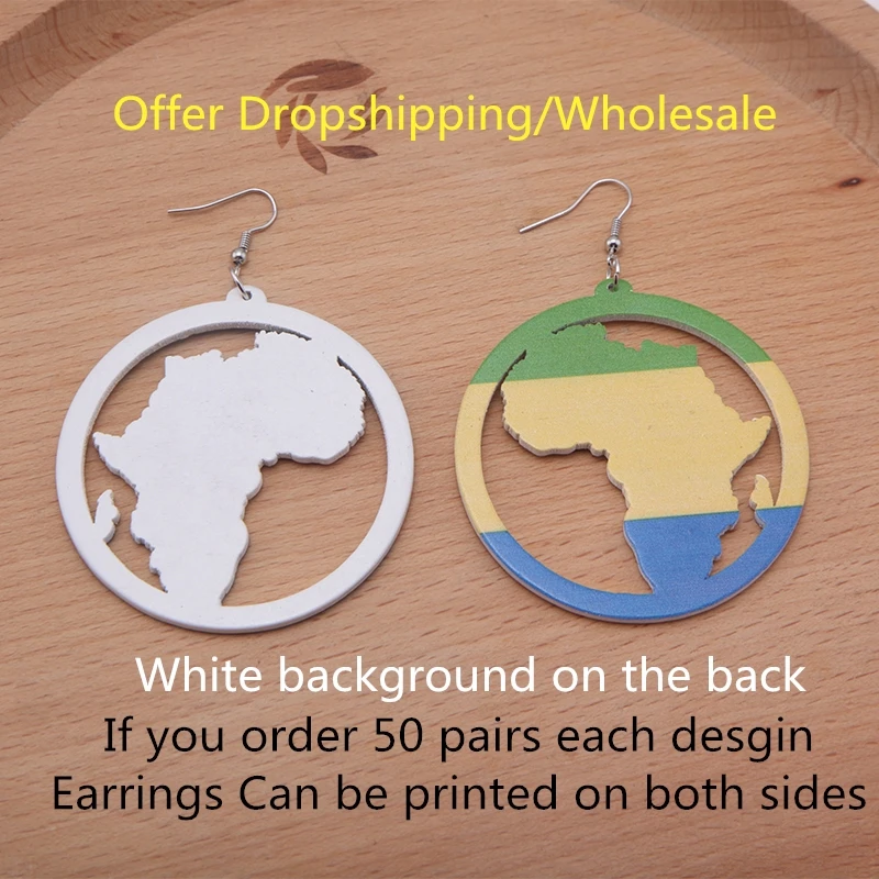 Женские серьги-подвески SANSHOOR деревянные висячие серьги с принтом кудрявых волос