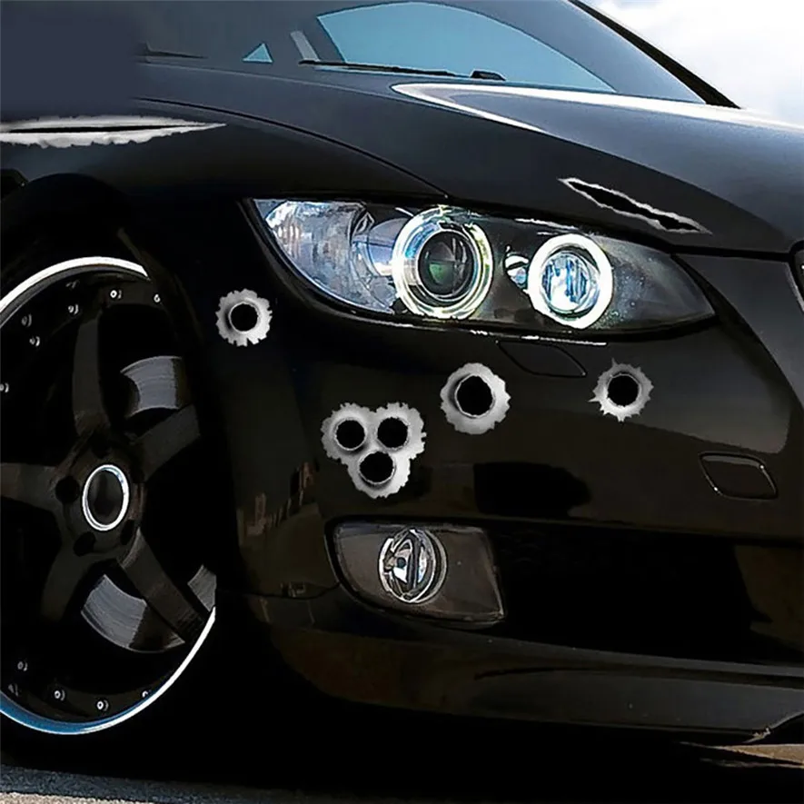 Reflective Creative Conversion Sticker Body Cover Scratches Bullet Holes l0322 | Car Stickers