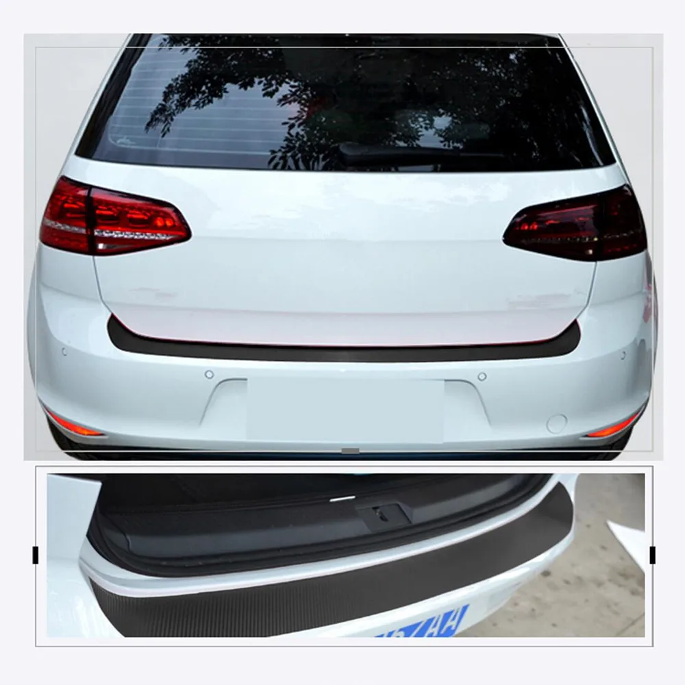 Автомобильный задний бампер порога из углеродного волокна наклейка для Volkswagen VW