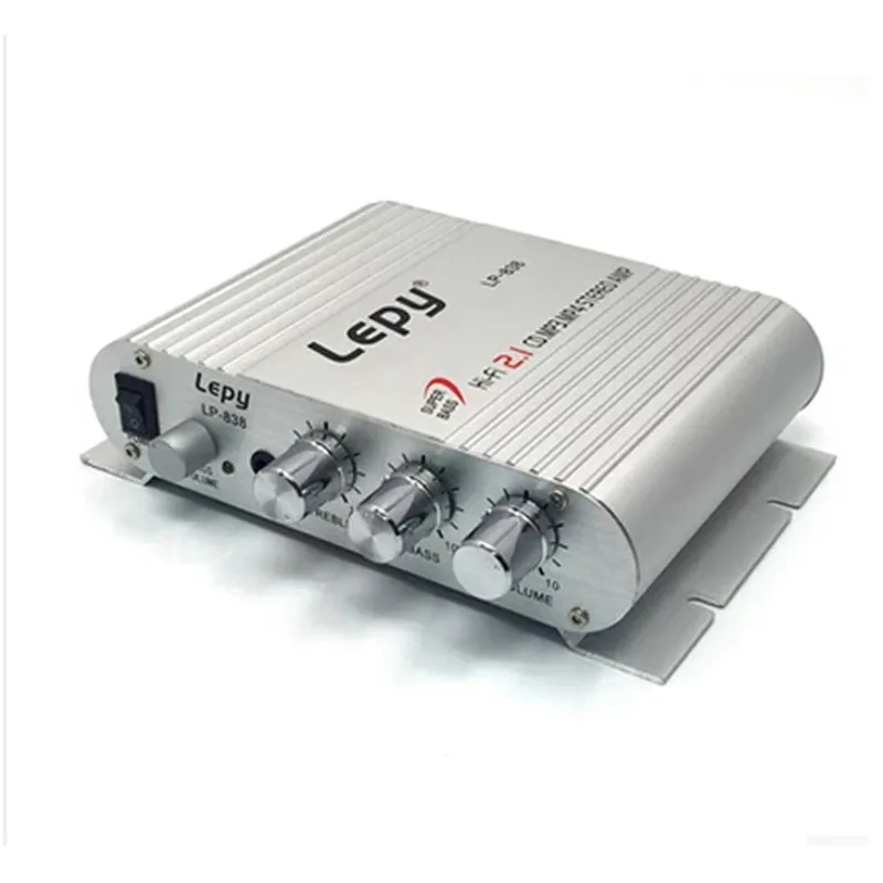 LEPY мини Hi Fi стерео аудио усилитель супер бас ролик радио MP3 200 W 12 V для автомобиля