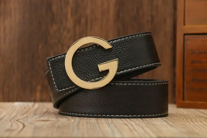 Горячая Распродажа G гладкий ремень с пряжкой Золотой мужской люксовый бренд ремни для женщин модный пояс черные ковбойские джинсы