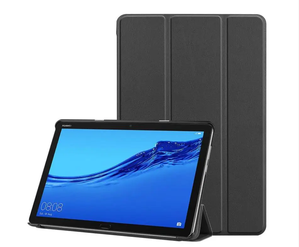 MediaPad T5 black Планшетный чехол для huawei MediaPad T5 10,0 магнитной застежкой из искусственной кожи чехол для huawei Медиа Pad AGS2-W09 AGS2-L09 AGS2-L03 AGS2-W19 10,1" - Цвет: MediaPad T5 black