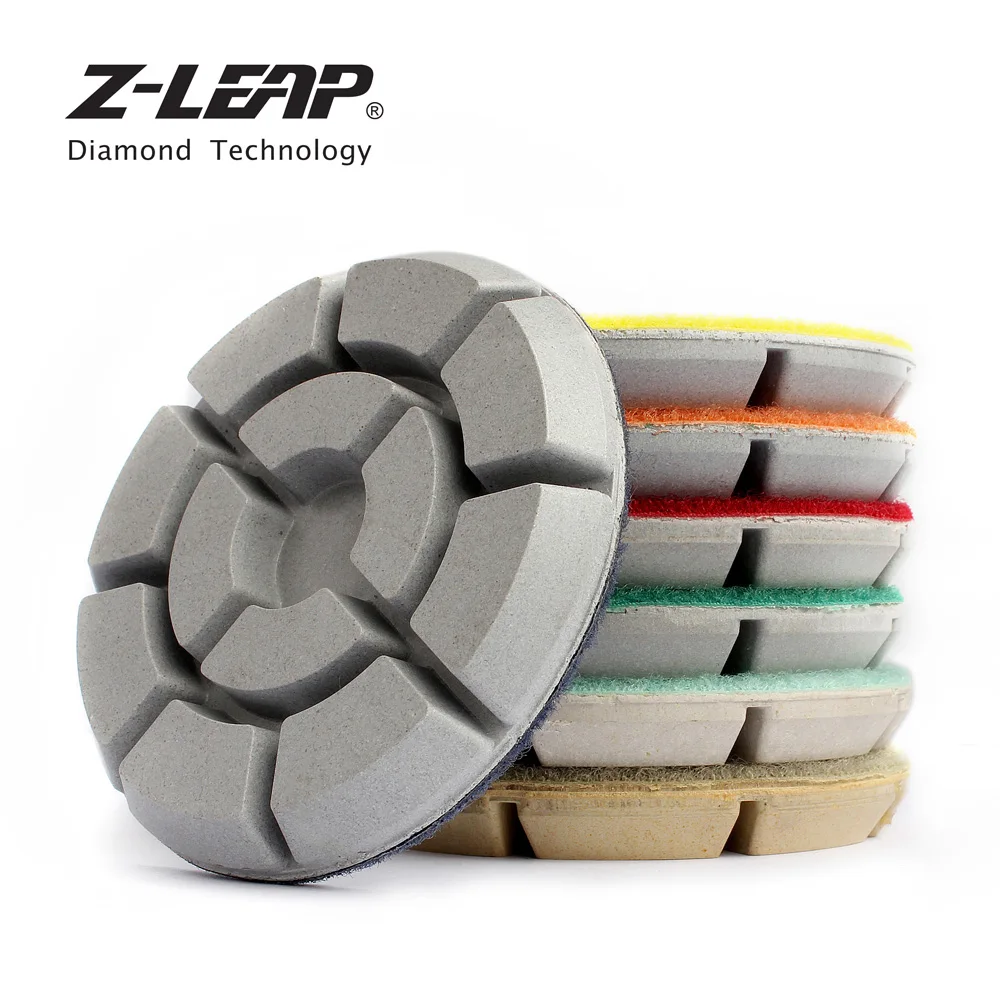 Z-LEAP 7 шт./компл. Алмазное покрытие диски для полировки сухие влажные Применение Мраморный шлифовальный диск камень Гранит абразивный инструмент " /4" алмазной полировки