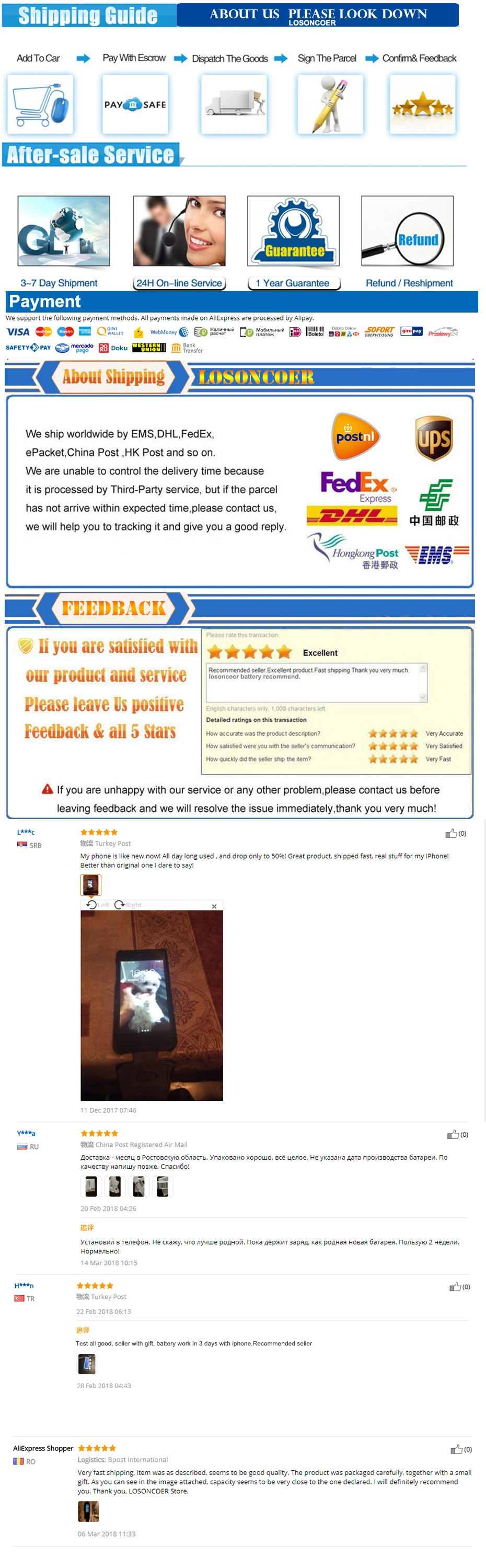 LOSONCOER 3000 mAh i8 Plus батарея мобильного телефона для iphone 8 Plus батареи+ Бесплатные инструменты