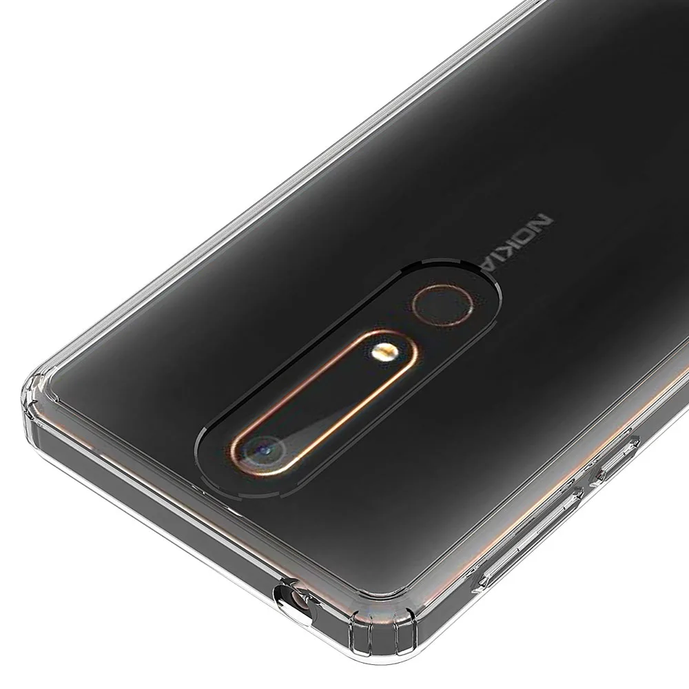 Ультратонкий Прозрачный чехол для Nokia 6 2018 устойчивый к царапинам ТПУ и жесткий