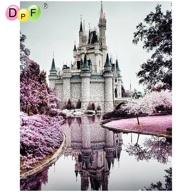 DPF круглая 5D алмазная вышивка сделай сам крестиком Мираж алмазный замок Стразы