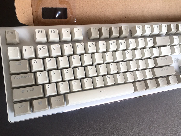 MP PBT 108 клавиши прозрачная подсветка ретро белый и серый OEM высокие Cherry MX