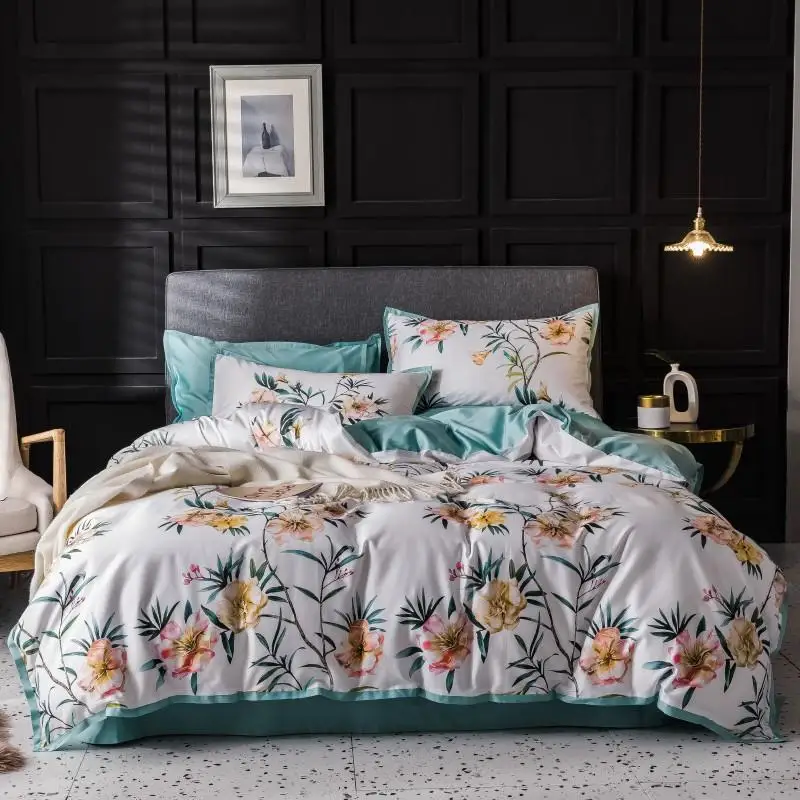 Разноцветный потертый цветочный Комплект постельного белья с застежкой-молнией