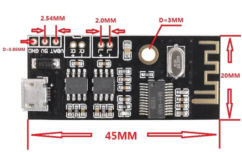 WAVGAT MH-MX8 беспроводной Bluetooth MP3 аудио приемник плата BLT 4,2 mp3 без потерь декодер комплект
