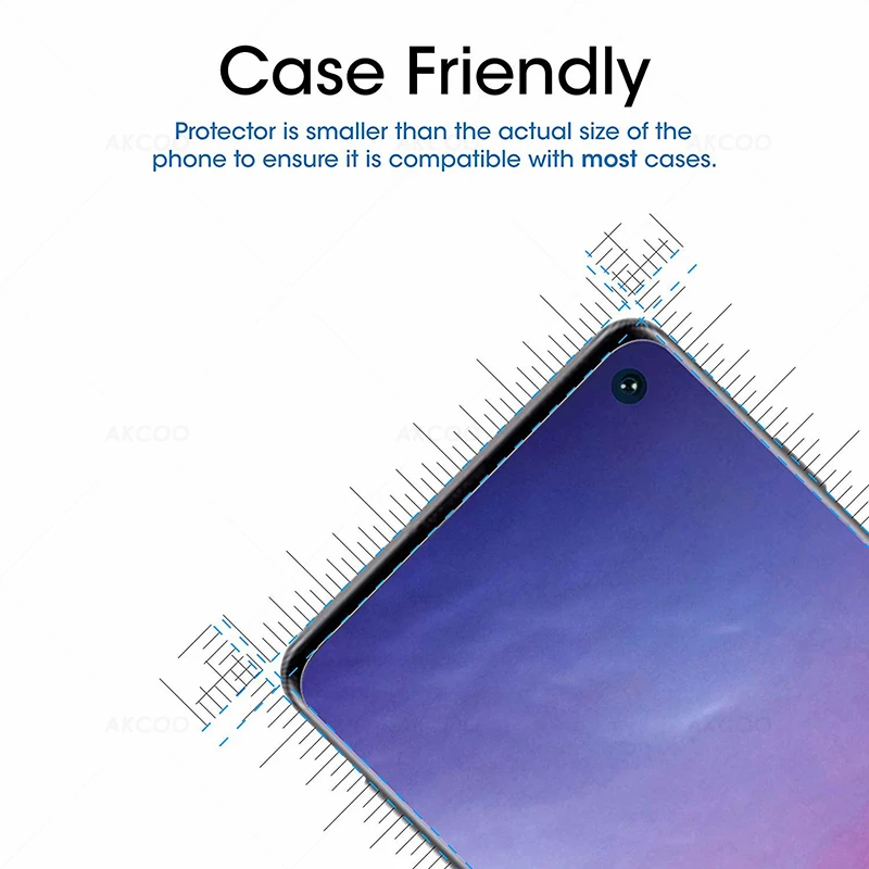 Akcoo Note 10 защита экрана разблокировка с отпечатком пальца полный клей экран пленка для samsung Note 10 Plus S10 Plus 10e 5G УФ стекло