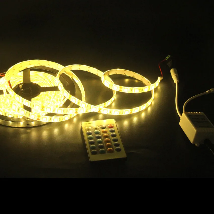 24 ключа DC5 24V 3 * 2A ИК RGB контроллер Диммер с мини приемником для SMD 3528 5050 3014