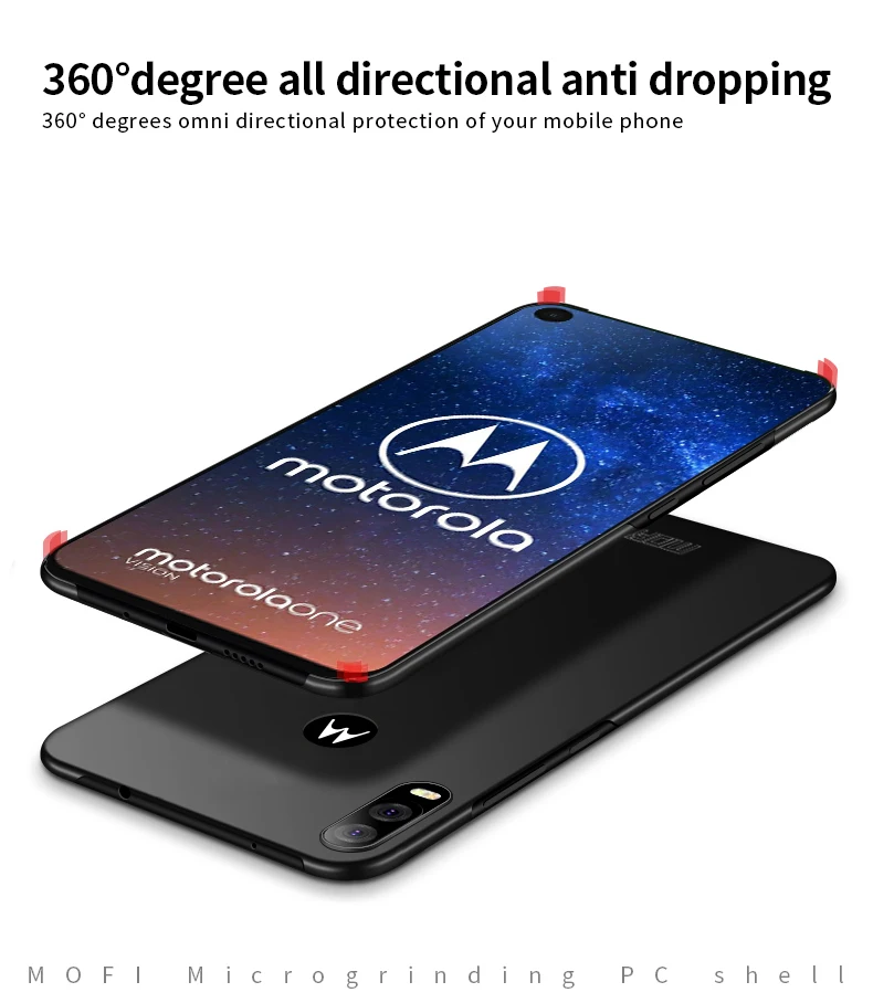 MOFi для Motorola Moto One Vision чехол для ПК Жесткий Чехол для телефона s для MOTO One Zoom E6 Plus Z4 Force Play P50 Note P40 One Pro