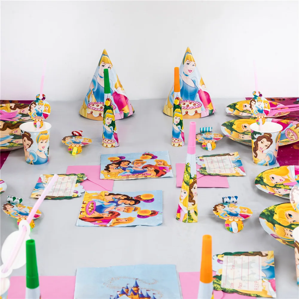 Три тема принцесс детская вечеринка на день рождения все для праздника украшения