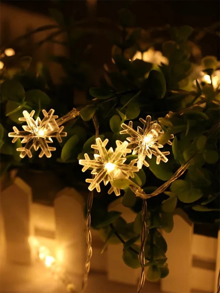 Originality LED Snowflake light Led bedroom decoration string lamp Plug-in USB Outdoor Tree Decorative Colored Lamp | Дом и сад