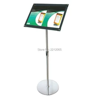 Techscope Adjustable Floor Standing Pedestal Sign Poster Display Holder with Acrylic Sign& Poster Display Frames
