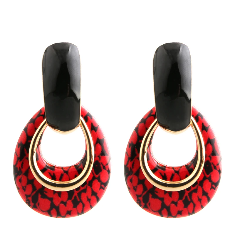 NeeFu WoFu висячие серьги в виде капли с тигром сплав капельное покрытие бахромой на