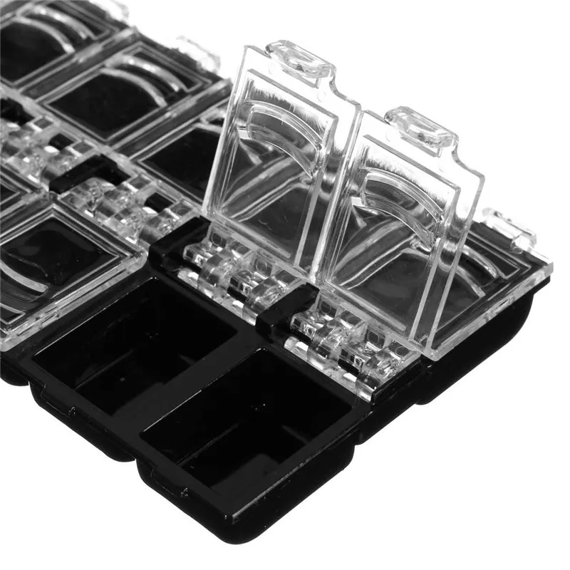 Контейнер коробка 1 шт. 12 пустые проверки для дизайна ногтей аксессуары хранения