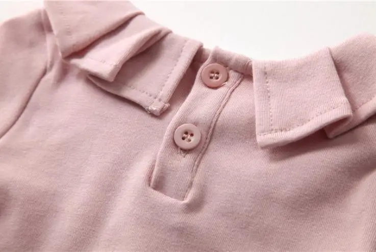 Рубашка из 100% хлопка для маленьких мальчиков и девочек осенняя однотонная блузка