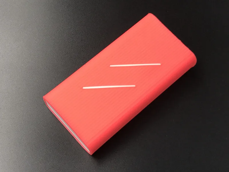 Силиконовый защитный чехол, кожный чехол для Xiao mi Xiaomi 20000mAh power Bank 2C PLM06ZM PLM07ZM power bank чехол - Цвет: Красный