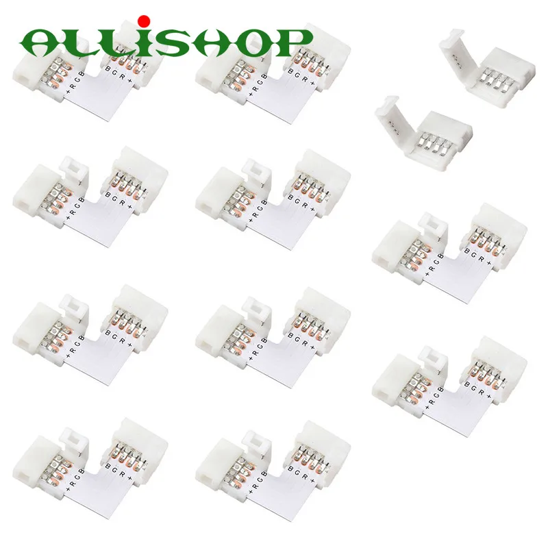 5 шт. разъем для светодиодной ленты 5050/3528 SMD RGB 4 контакта 10 мм | Обустройство дома