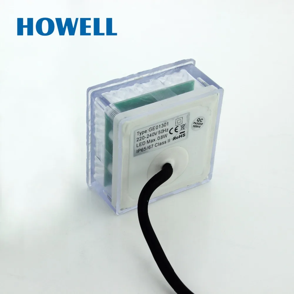 E01301 Howell 1 Вт IP67 Водонепроницаемый ПК квадратный 8x8 Автомобильный шаг светодиодный