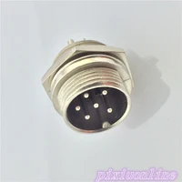 1pcs gx16 6 pin male diameter 16mm wire panel aviation connector l106y circular socket high quality on sale
