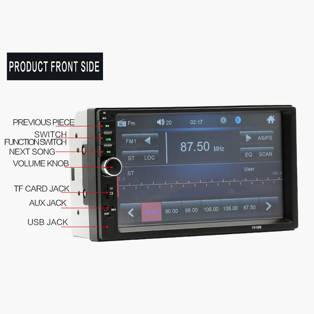AMPrime Авторадио 2din 7 &quotавтомобильный мультимидио плеер Bluetooth Mirrorlink автомобильный